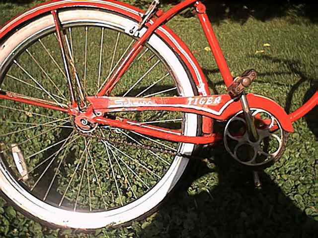 this is my 1949 schwinn tiger
it is a full size 26